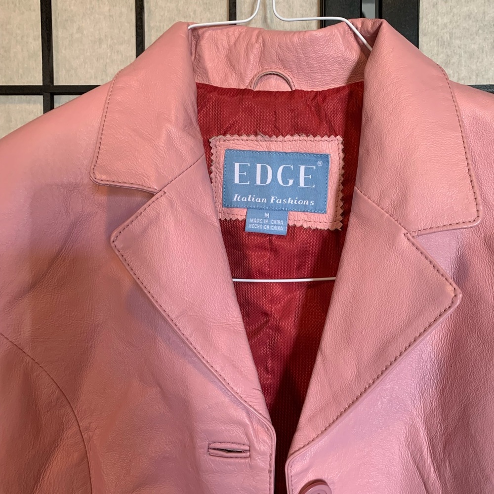 Girls Bubblegum pink leather jacket
